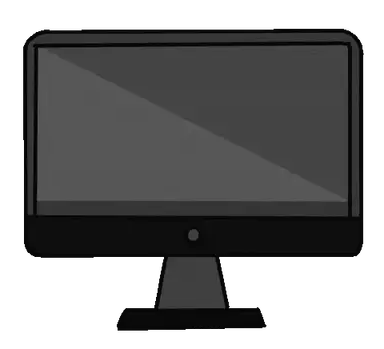 Image of a computer screen with a generic code symbol on it